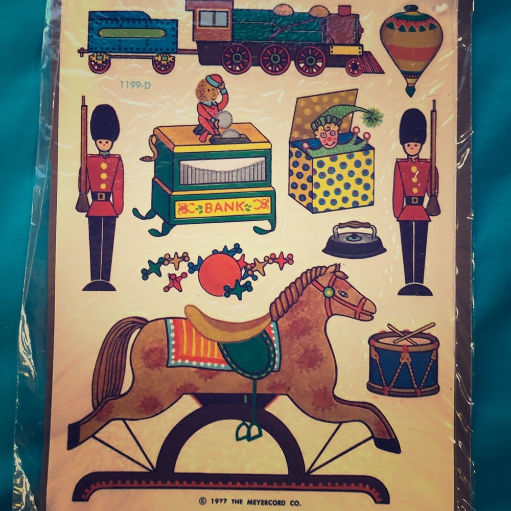 🌈 1977 meyercord Christmas decals *rare*